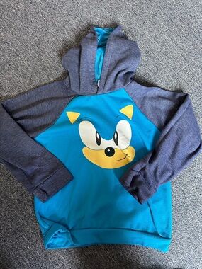 Sonoma Blue & Navy Kids Hooded Character Sweatshirt